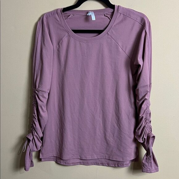 Fabletics Women’s Size Medium Mauve Pink Long Sleeve Slouchy Athletic Top - Picture 1 of 5